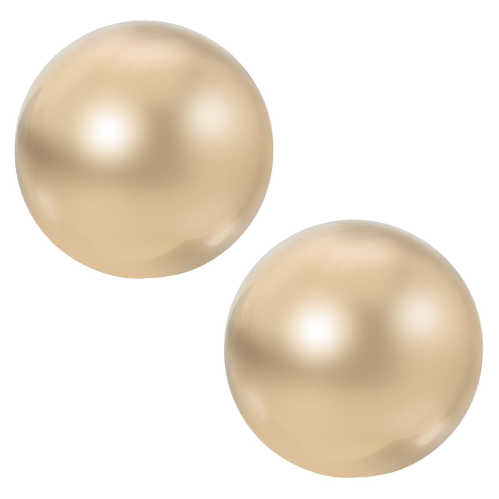 2 Bolas de Masaje de Mano de Latón Liso Dorado para Ejercicios
