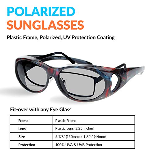 Sa106 Womens Glare Blocking Polarized Lens 60Mm Fit Over Oval Sunglasses Purple #TOP4