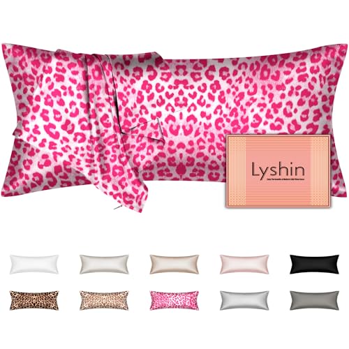 Silk Body Pillow Cover with Zipper, Mulberry Silk Pillow Cases Body Size Ultra Smooth and Soft Breathable Cooling Silk Satin Body Pillowcase for Hair and Skin (20x54 Inches, 1 Pack)