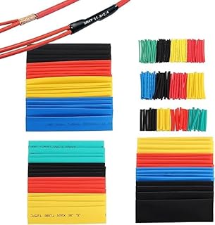 تشكيلة أنابيب انكماش حراري وعوازل كهربائية بمقاسات متنوعة للف الأسلاك مقاومة لدرجات الحرارة العالية ومناسبة لصيانة التجهيزات الكهربائية