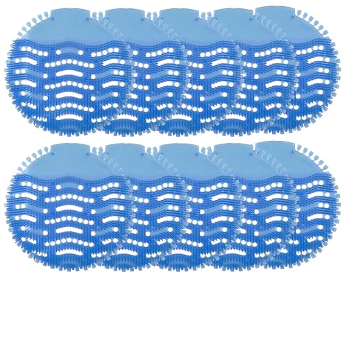 Urinal Screen Splash Mats, Scented Toilet Deodorizer and Urinal Splash Guards for Men’s Toilet (Urinal Screen Ocean Mist Blue, PACK OF 10)