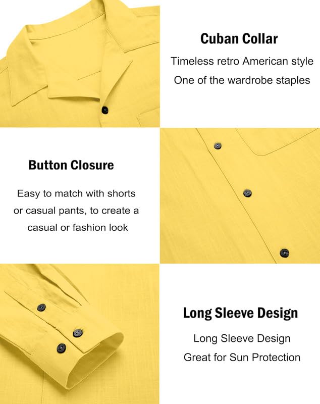 Image of Combo of Men's Casual Cotton Blend Shirt || Long Sleeve Button Down with Spread Collar | Lightweight Breathable Fabric | Stylish Solid Shirt for Beach, Office & Everyday Wear Pack of 2