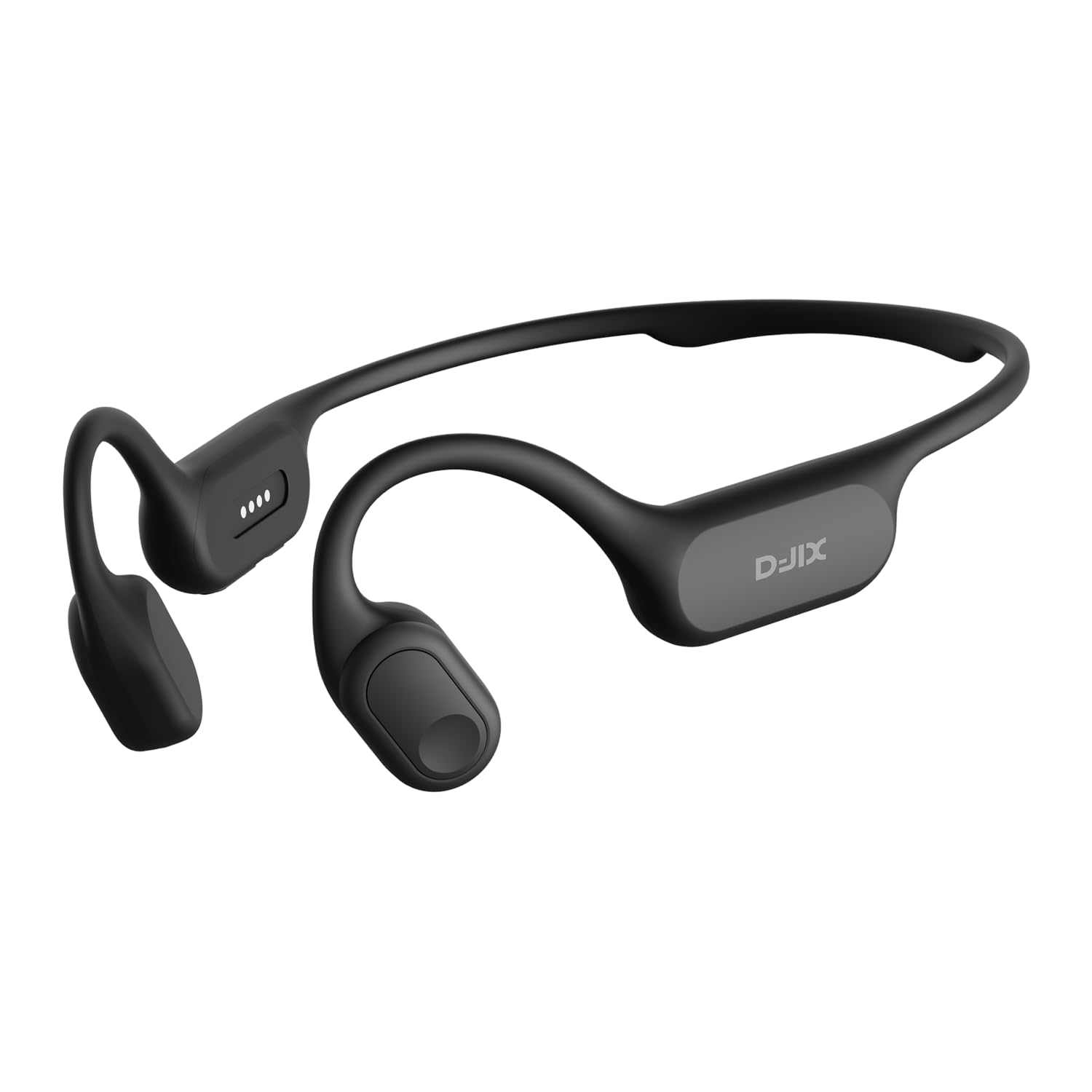 D-JIX Triton 600 - Auricolari Bluetooth 6.0 e MP3 32 GB | Impermeabile IP68 | Autonomia 15h | Ricarica Rapida | Microfono Integrato | Ideale Sport & Lavoro (Black)