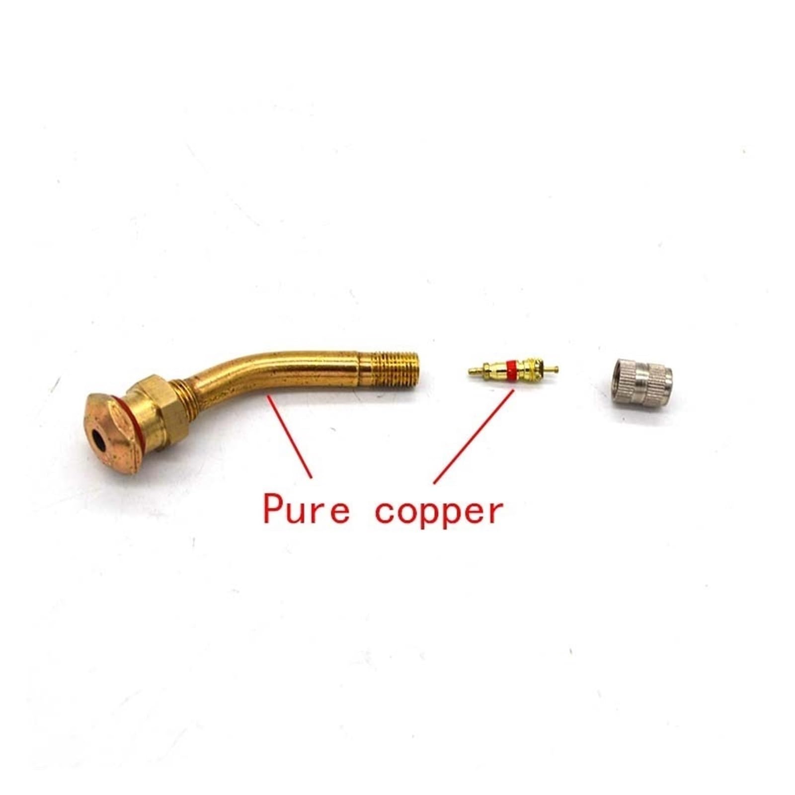 Válvula de Aire for neumáticos de latón V3-20-5 (20 Unidades) for Extender neumáticos de automóviles, Camiones y Motocicletas, y for Reparar neumáticos con válvula de Cobre Puro.