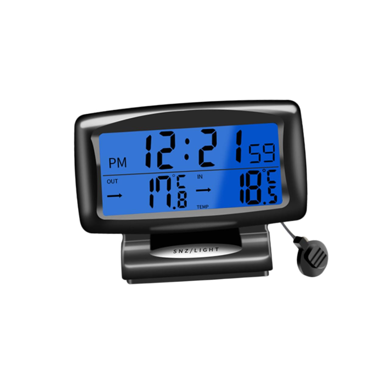 SUPVOX Dual Temperature Clock Luminous Car for Auto Dashboard Easy to Install No Battery Required Durable Design