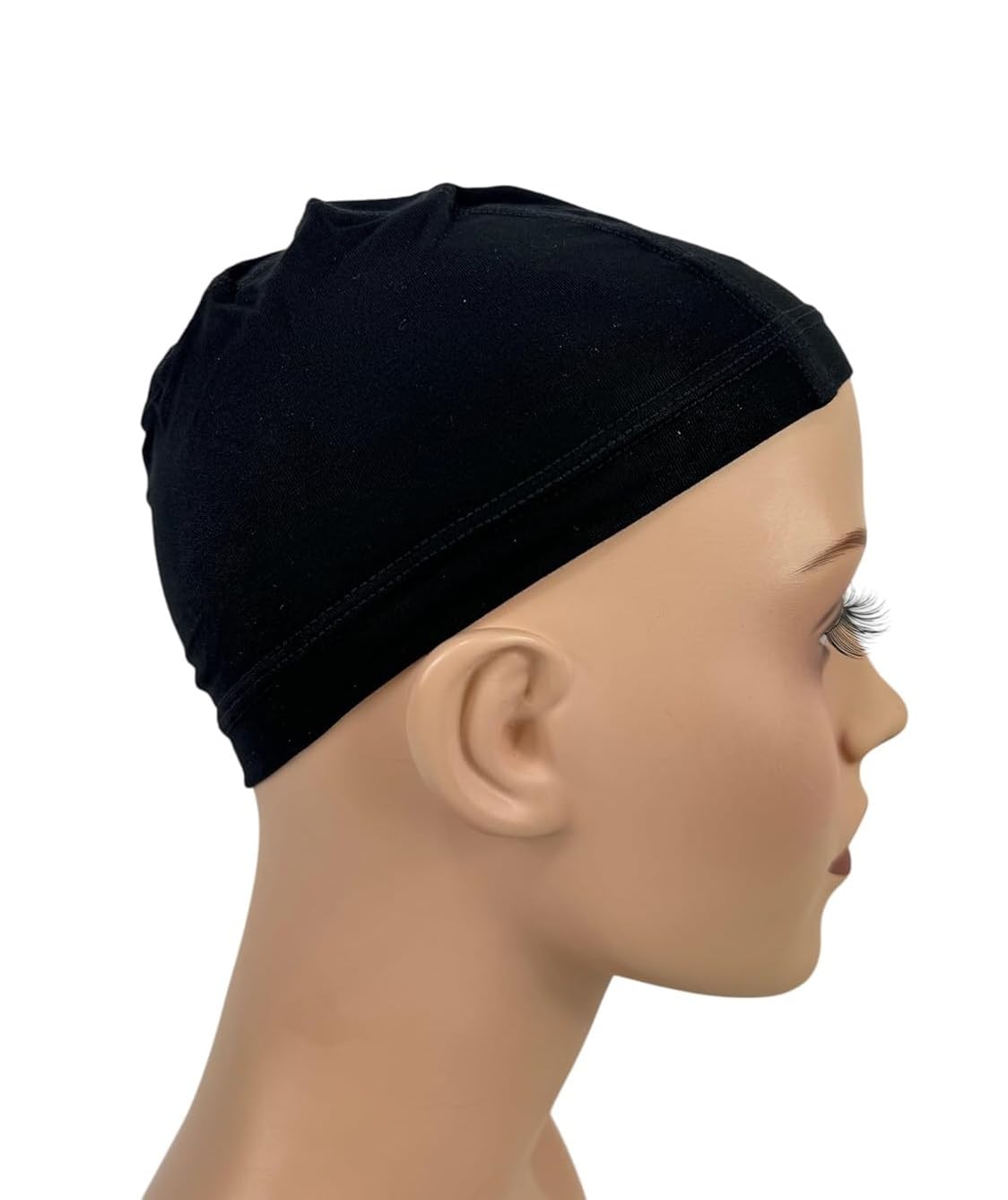 LUTTMANN ® Bamboo Wig Cap Head Protection Base Cap in Black, Can be Worn Under Real Hair Wigs, Synthetic Hair Wigs - Image 2