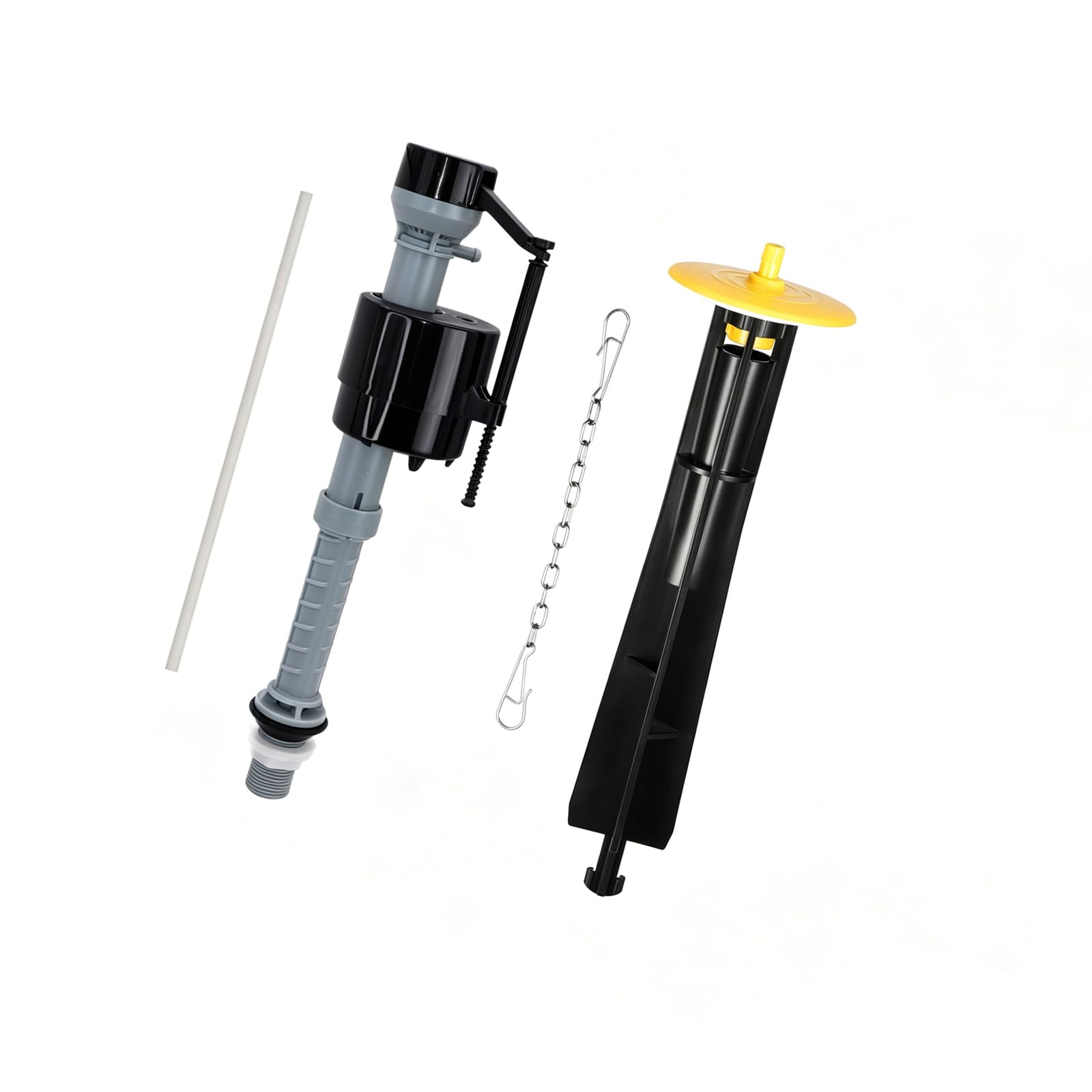 Height Adjustable Toilet Cistern Repair Set Includes Water Control and Flushing Mechanism for Leak and Conservation Adjustable Toilet Fill Gate