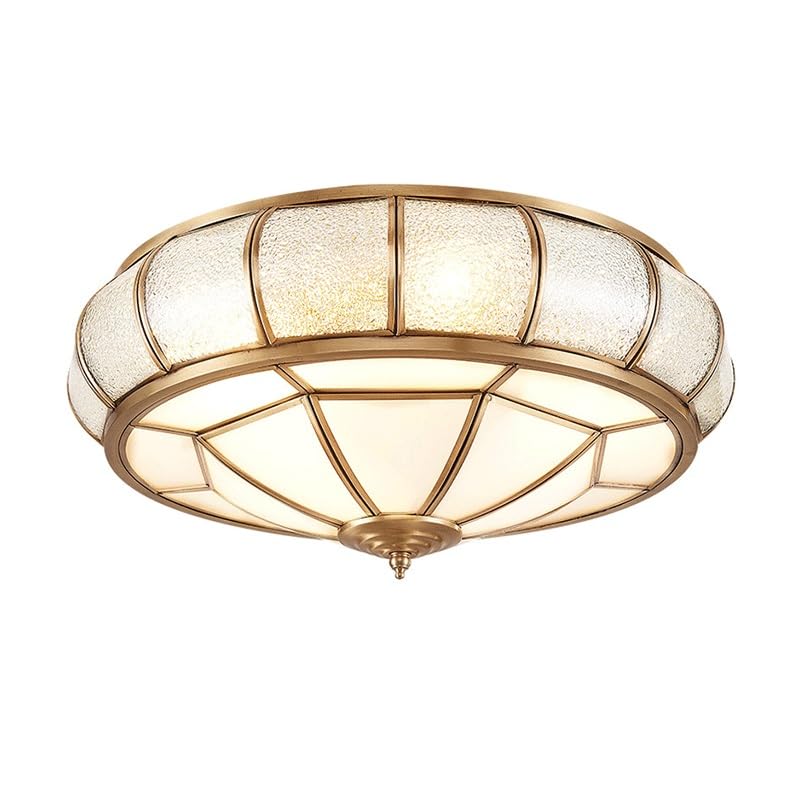 Plafonnier rond en verre E27 tricolore variable pour maison et vestiaire