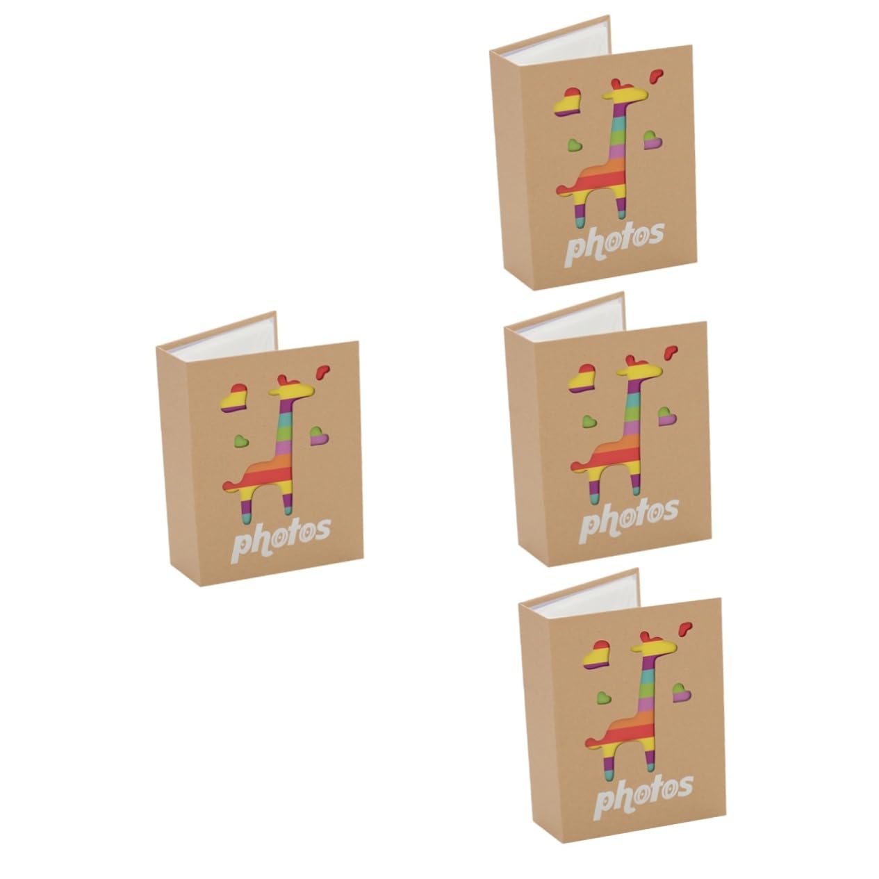 Toyvian 4stücke Kunterbuntes Babyalbum Hochwertigem Einsteckbare Niedliches Giraffen-design Für Erinnerungen An Jahr Für Mädchen Und Jungen