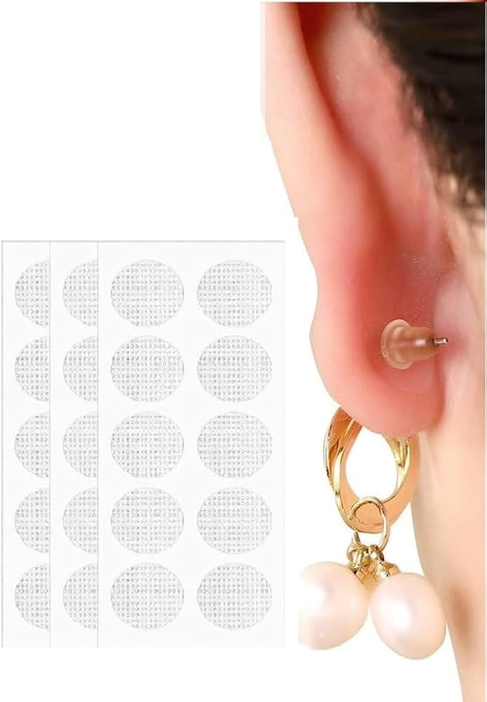 Invisible Earlobe Support Patches for Heavy Earrings Pack of 30 | Clear Adhesive Earring Stabilizer Pads | Comfortable Ear Protection for Daily & Party Wear-image-21