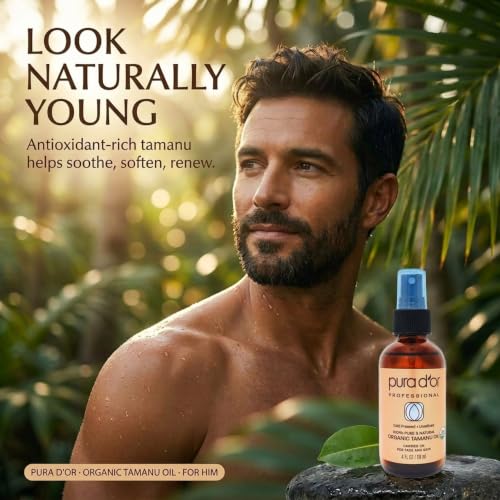 PURA D'OR ORGANIC Tamanu Oil Cold-Pressed for Face, Hair & Dry Skin, 4oz | Soothing Moisture, USDA Certified, 100% Pure, Antioxidant-Rich, Dryness Care, Unrefined, Men & Women, Cruelty-Free, DIY Care - image 4