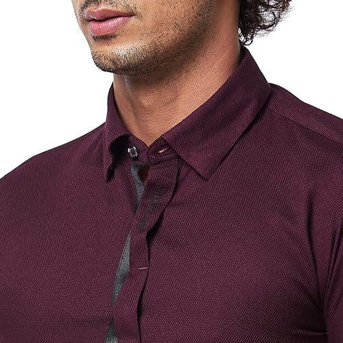 Image of Spykar Men's Regular Fit N /A Full Sleeve Solid Casual Shirts