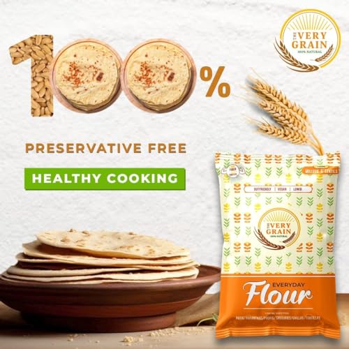 Image of The Very Grain Everyday Flour No Wheat Low GI Contains Barley, Jowar, Ragi, Bajra Millets & Green Lentils Makes Fluffy Chapatis Boost Digestion|Diabetic Friendly Multigrain Atta (400 gram (Pack of 1)