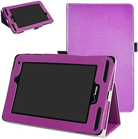 Mama Mouth for Verizon Ellipsis 7 4g LTE Case,Slim Folio 2-Folding Stand Case Cover for 7" Verizon Ellipsis 7 4g LTE Tablet,Purple