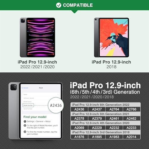 Image of KingBlanc Case for iPad Pro 12.9 6th /5th /4th /3rd Generation 2022 /2021 /2020