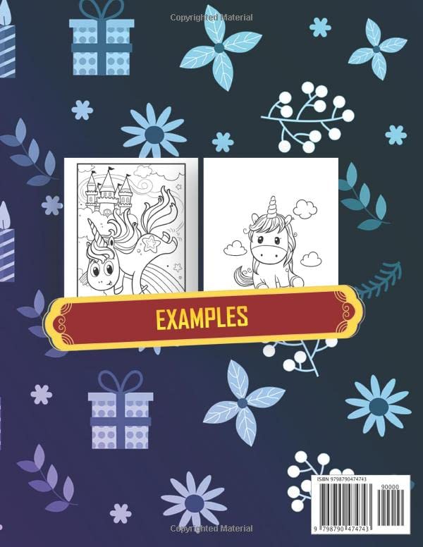 E Cute Initial Monogram Letter Unicorn Rainbow Coloring Book For Kids Girls & Boys Goodbye 2021 Hello 2022: Unicorn Coloring Book For Kids Ages 4-8 Years Old ( E Initial Alphabet Personalized Name ) image 3