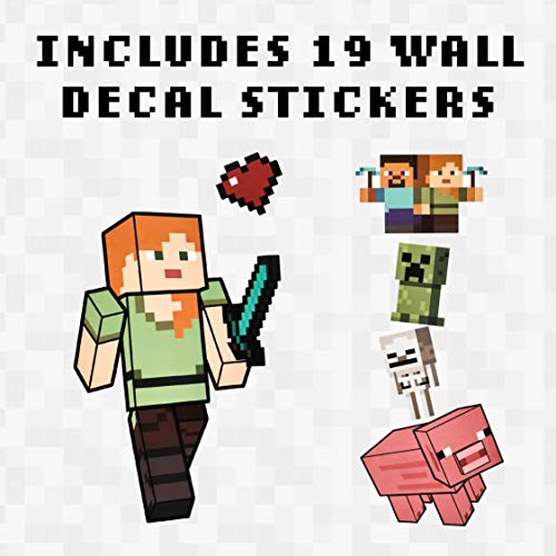 Paladone Minecraft-stickers, verwijderbare vinylmuurstickers, 4 vellen - Image 3