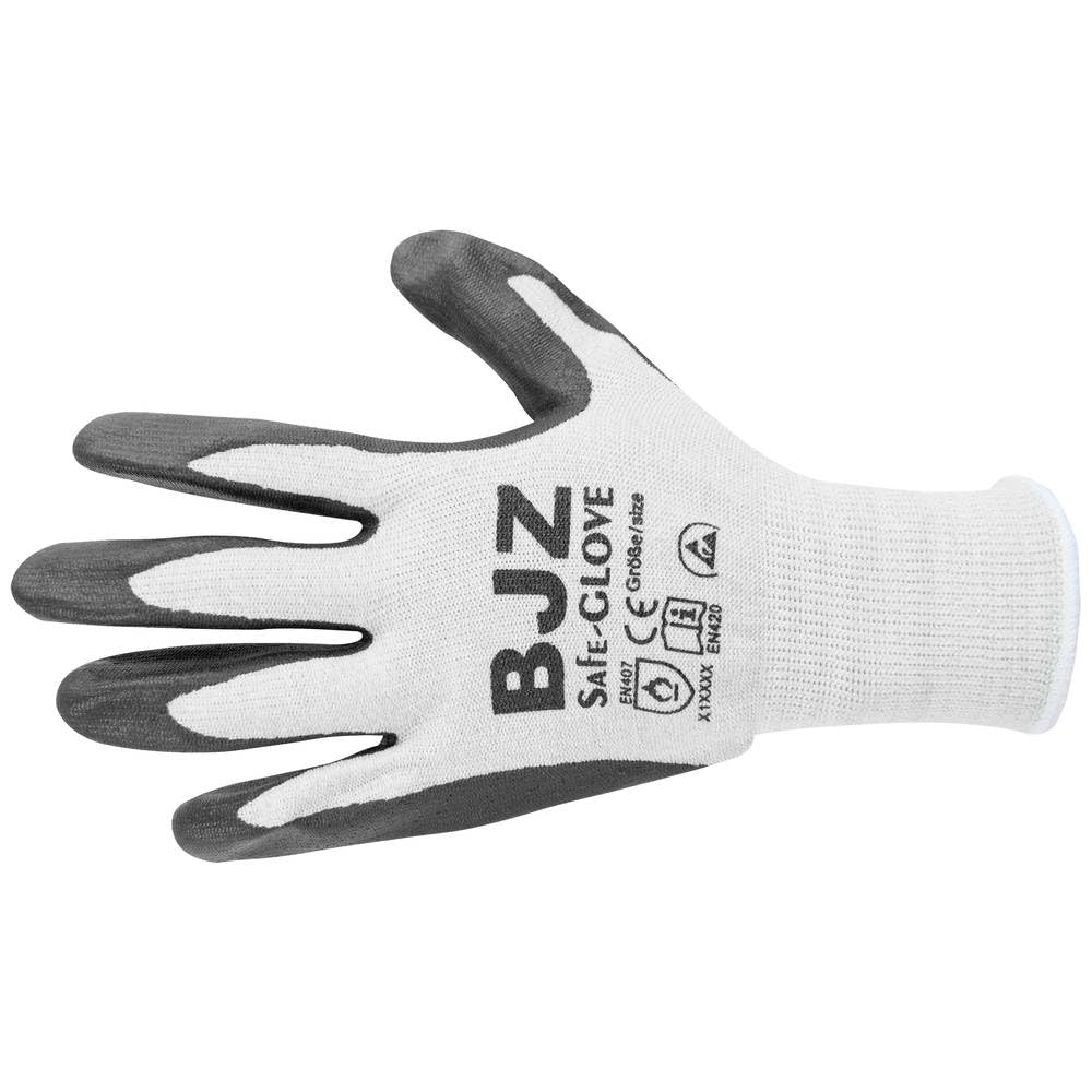 BJZ A-64482 Gant Antistatique (ESD) résiste à la Chaleur Taille du vêtement: S Polyamide, Fibres carbonisées