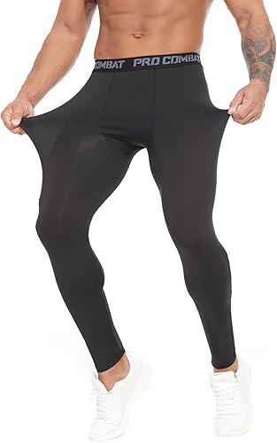 Miniatura 3 de SS COLOR FISH Paquete de 3 pantalones de compresión para hombre, atléticos, capa base, leggings de entrenamiento, mallas para correr para hombre