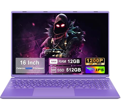 PC Portatile 16 Pollici Laptop Notebook Celeron N5095 (fino a 2.9Ghz)