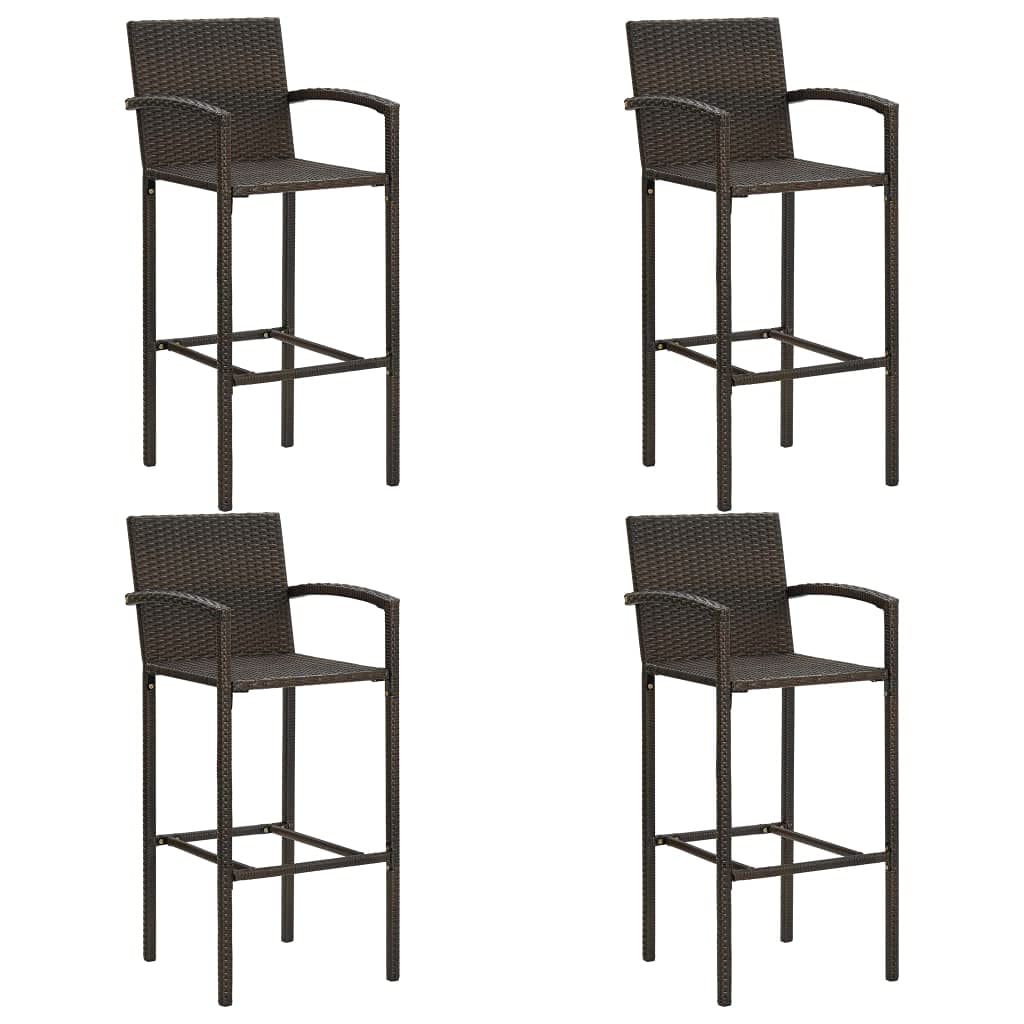 Conjunto de Bar para jardín 5 Piezas marrónmesa y sillas terraza Conjunto Mesa y sillas Jardin sillas terraza Exterior Muebles Jardin exteriorDiseñado para JARDÍN