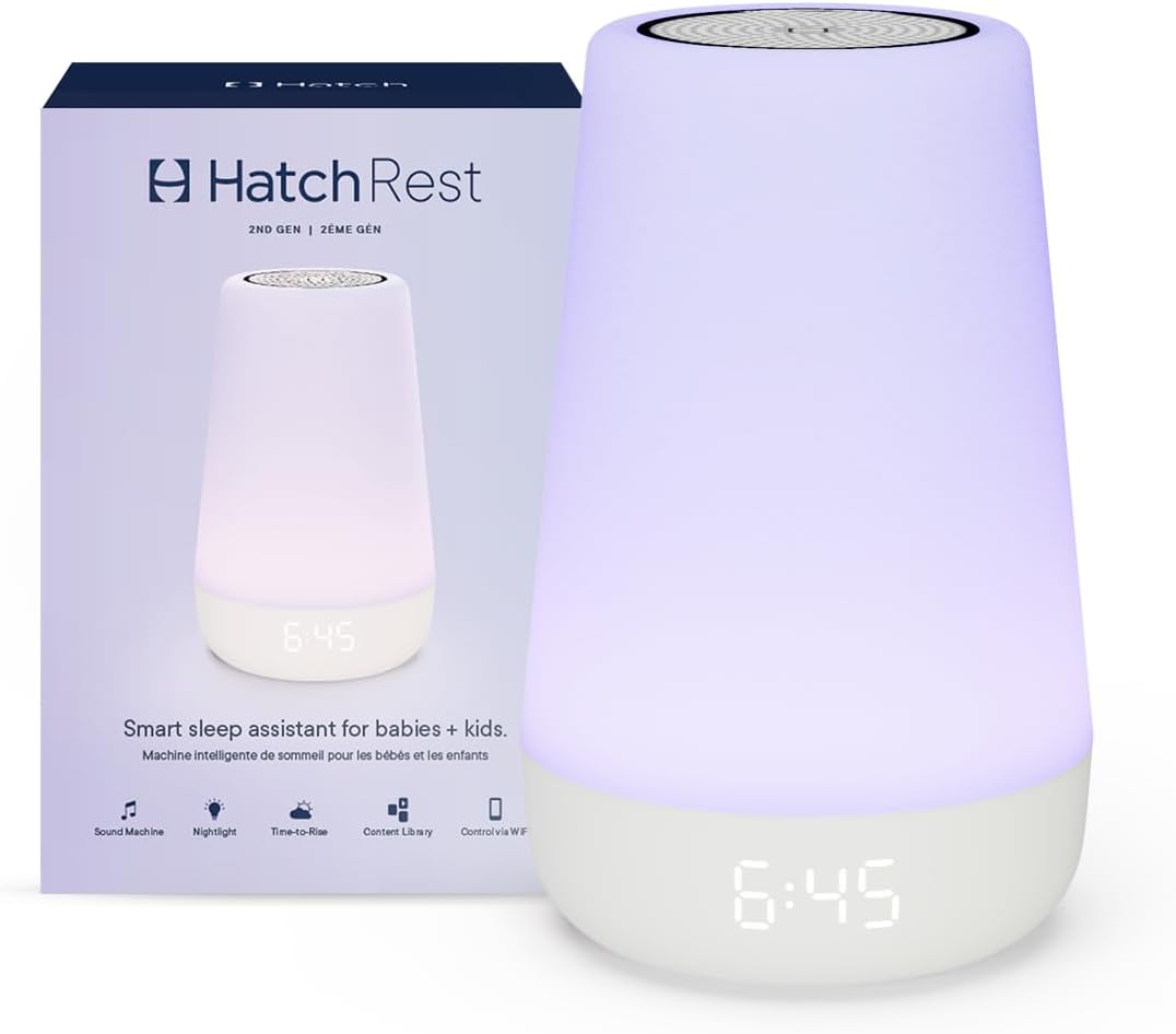 Compact baby sound machine and night light