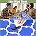 Smiry Rectangle Picnic Table Cover, Waterproof Elastic Fitted Camping Tablecloths for 6 Foot Tables, Wipeable Flannel Backed Vinyl Tablecloth Protector for Indoor, Outdoor (Blue, 30x72 Inches)