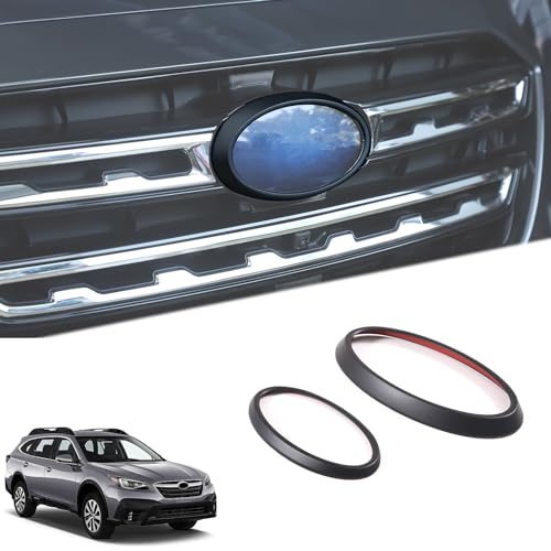 Emblemas para Subaru Outback 2021 y 2022, kit de 2 piezas en ABS negro mate para rejilla y trasera