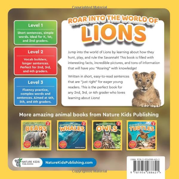 The Nature Kid's Guide to Lions: A Level 2 Reader for Curious Young Kids Who Love Lions! (The Nature Kid's Guide to Animals! - Level 2 Readers) - Image 2
