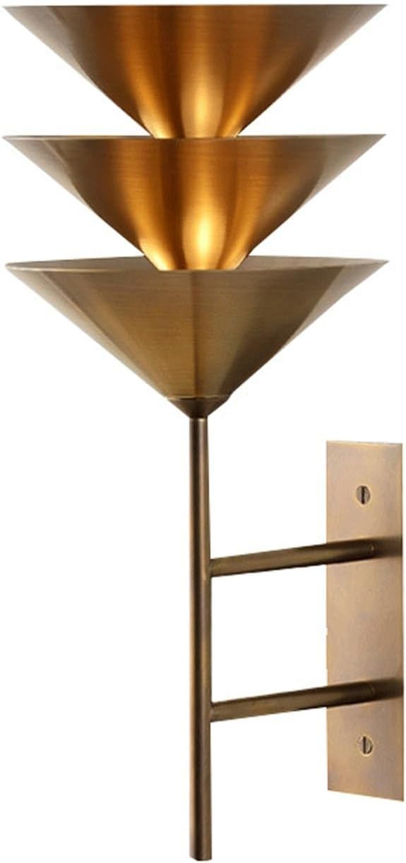Wall Sconce Modern Metal Electroplated Wall Light LED Multi Tier Conical Hardwired Indoor Wall Lamp Decorative Ambient Accent Lighting for Bedroom Living Room Dining Room Wall Mounted Light