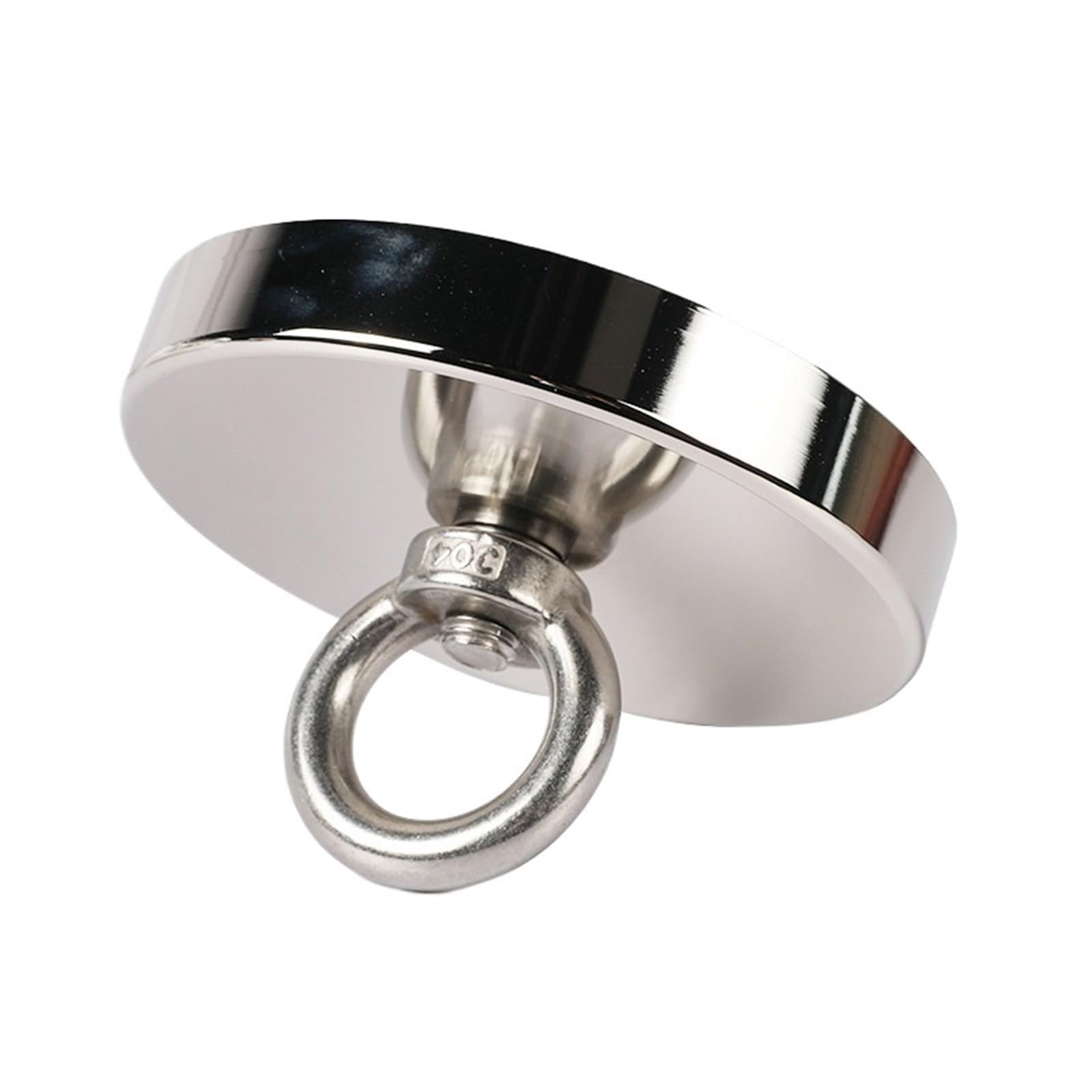 Aimant De Pêche Aimants de pêche, Aimant de Recherche en néodyme de Terres rares, Puissant et Robuste, for la pêche en rivière Aimant Neodyme(D48mm Pull Max 55kg)