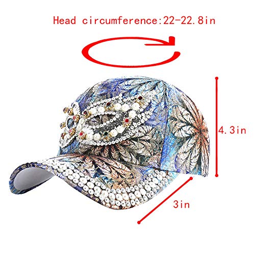 LABANCA Women Bling Rhinestone Baseball Cap Glitter Sequin Sun Visor Diamond Sun Cap3