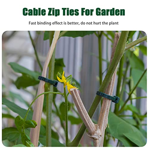 Image of Armpow 6 Inch Garden Green Zip Tie 1000 PCS, 18 Lbs - Small to Medium Zip Tie, Nylon PA66 UV Resistant Cable Tie for Indoor and Outdoor Use - Ideal for bundling and securing objects