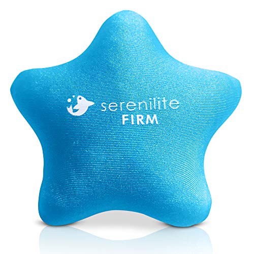 Serenilite Firm Star Stress Ball and Hand Therapy Gel Squeeze Exercise Ball - Great for Anxiety and Hand Strengthening - Optimal Stress Relief (Blue Skies Star)