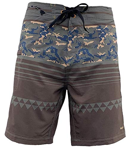 Maui Rippers Beachboy Camo Boardshorts Swimsuit for Men | 4 Way Stretch Swim Trunks & Swimwear (34)