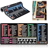 Mauspad XXL 900x400x2mm Deutsch, Excel Shortcuts Schreibtischunterlage für Office Word PPT Windows – Rutschfestes Großes Mousepad für PC Tastatur Büro & Zuhause (A)