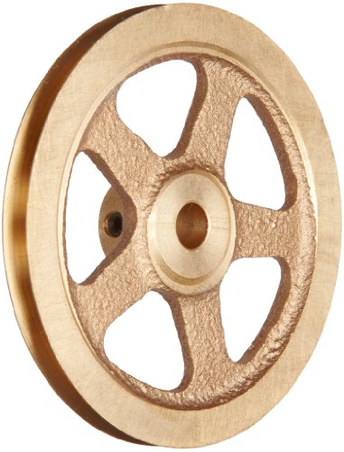 Boston Gear G1219 Grooved Pulley, Fits Round Belts 0.1875" or Smaller, 0.250" Face, Brass