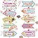 Abilat 20 Pcs Candyland Party Decorations Welcome to Candyland Directional Signs Candy Land Themed Birthday Party Supplies for Girls Kids Christmas Halloween Trunk or Treat Decor