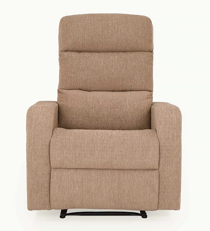 Image of Torque - Spino 1 Seater Fabric Manual Recliner | Recliner Sofa /Chair for Living Room, Bedroom, Office (Beige) | 1 Year Warranty