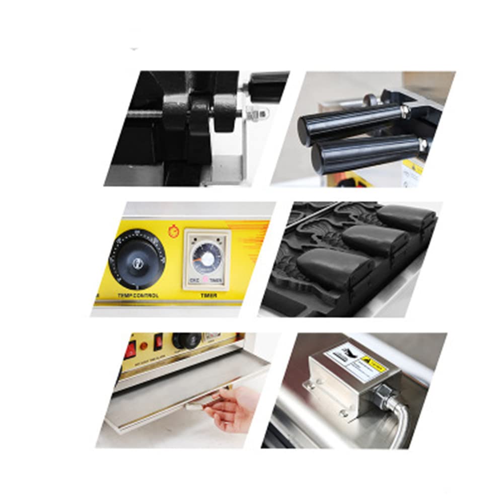 Taiyaki Machine Opening Taiyaki Waffle Machine New Ice Cream FishTaiyaki Cone Maker (110V)