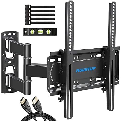 MOUNTUP Full Motion TV Wall Mount Bracket for 26-55 Inch TVs with 19.6" Extension, TV Mount with Tilt, Swivel and Rotation up to 60LBS VESA 400x400mm - Easy Single Stud Install, MU0011 Cover