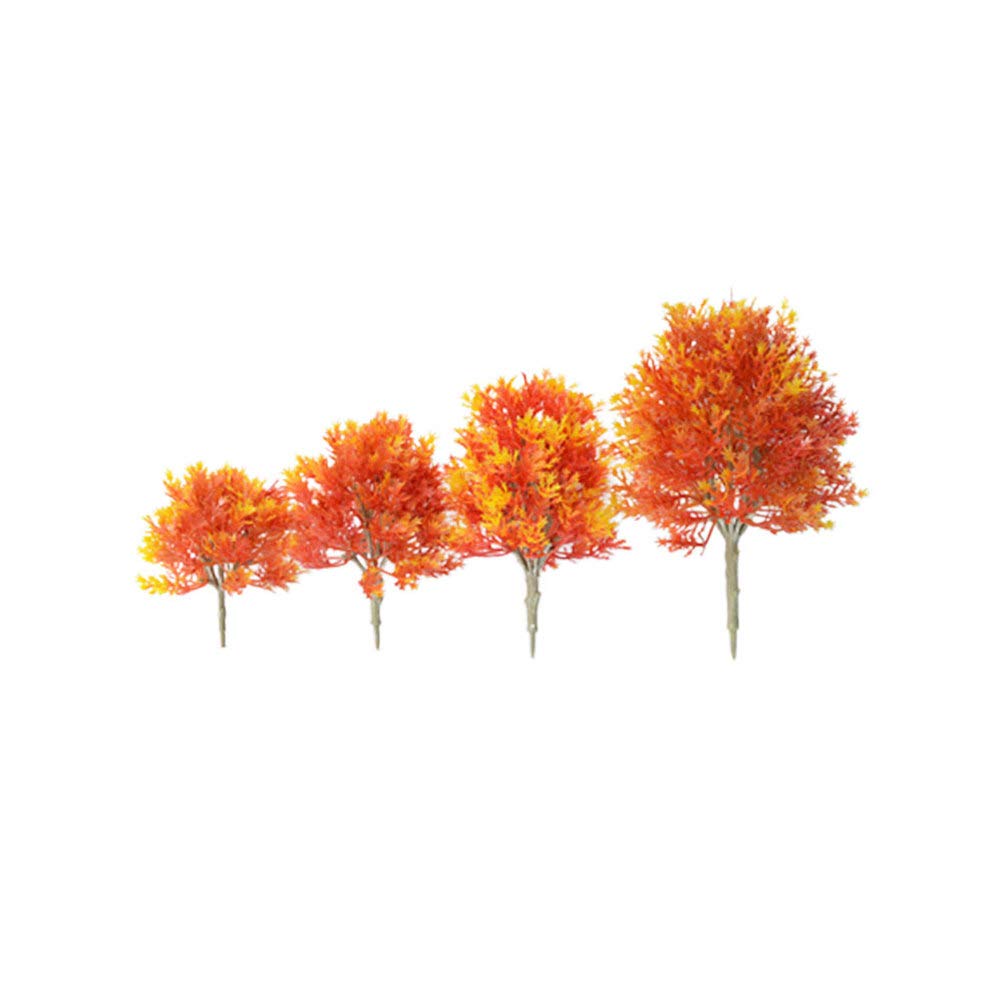 Healifty 4 Pcs Autumn Tree Model Fall Flowers Artificial for Decoration Artificial Maple Bonsai Pot Decor Dollhouse Accessories Fall Decorations Maple Tree Model Tree Halloween