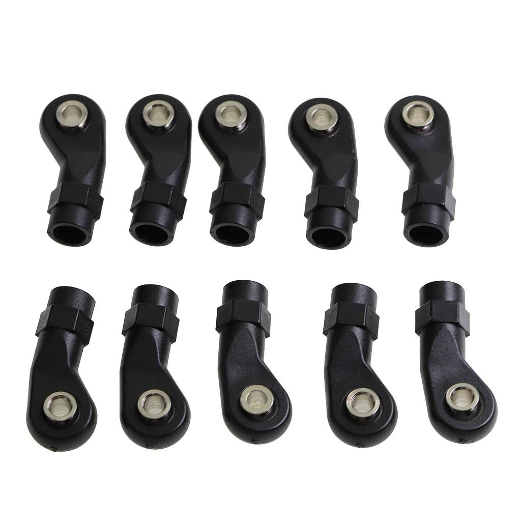 FASHIONMYDAY 10X M4 Tie Push Link Rod End Joint Ball Head Holder for 1/8 1/10 RC Truck D