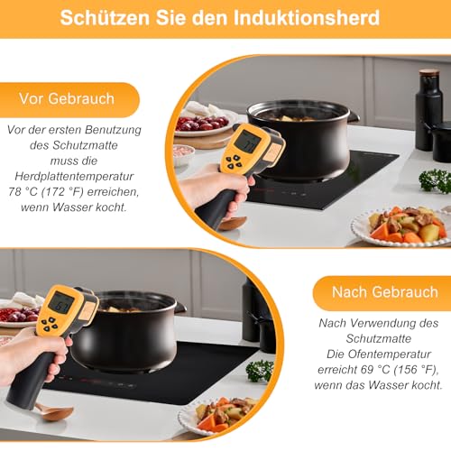 53 x 61 cm Große Induktionsmatte, Induktionskochfeld Silikon, Abdeckung Induktionskochfeld Silikonmatte, Induktionsfeld Schutzmatte, Rutschfest Hitzebeständige Induktion Schutzmatte für Induktionsherd