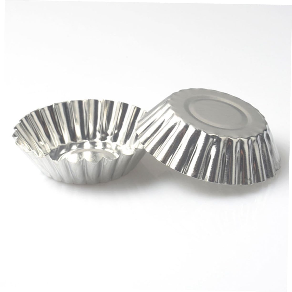 Alipis Molde para Tartas de Huevo de Hojalata Plata, 100 Piezas | Revestimiento Antiadherente, Liberación Fácil y Limpieza Sencilla, Conducción Rápida del Calor