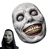 KOMFORTABLES TRAGEERLEBNIS: Die Halloween-Maske mit einem Lächelnden Dämonen-Design ist mit einem weichen Schwamm auf der Rückseite ausgestattet, um Ihnen ein angenehmes Tragegefühl zu bieten. Keine unangenehmen Druckstellen oder Reizungen auf Ihrer Haut.