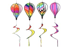 SAFIGLE Colorful Hot Air Balloon Spinner for Garden
