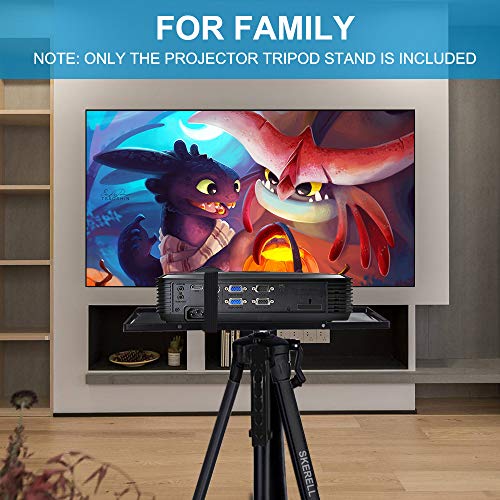 Projector Stand, Adjustable Laptop Stand, Multi-Function Stand,Aluminum Tripod Stand,Computer Stand with Plate and Carry Bag, Adjustable Height 17-46inches for Projectors/Laptops/Photography/DJ