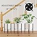 2-Pack Adjustable Metal Plant Stand Indoor Outdoor - Fits 8 to 12 Inches Pots - Mid Century Modern Planter Stand Black Flower Pot Holder Home Decor for Gardening Gifts