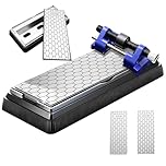 Diamond Sharpening Stones Set with 400/1000 Grit, Chisel Sharpening Kit with Chisel Honing Guide, with Box Base, Quality Diamond Sharpening Stone Set, Fine/Coarse Plate, for Kitchen and Outdoor Use